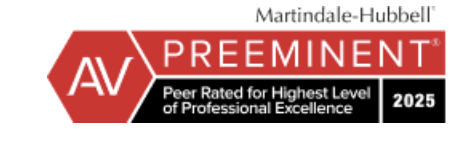 Martindale-Hubbell | AV Preeminent | Peer Rated for Highest level of professional Excellence 2025